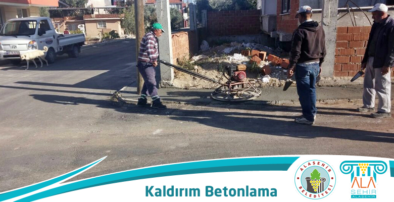 İSTASYON MAHALLESİNE KALDIRIM BETONU